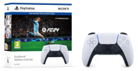 Sony PS5 DualSense bežični kontroler, bijeli + FC 24 igra, novo, zapak