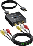 Konverter, adapter RCA AV na HDMI PS1,PS2,N64,Wii, DVD,VHS,novo,račun