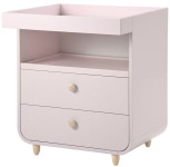 MYLLRA, Stol za previjanje+ladice, blijedoroza