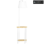 Podna lampa s 2 police, stojeća lampa, nožni prekidač, 40 W, E27, prir