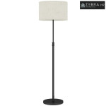 Podna lampa s daljinskim upravljačem, podesiva visina, crna