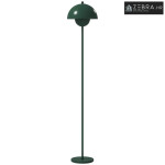 Podna lampa, okruglo sjenilo, nožni prekidač, dugi kabel, elegantan iz