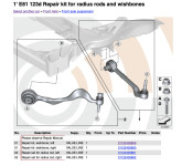 BMW 1er, 3er, X1 E-series komplet ramena prednjeg ovjesa