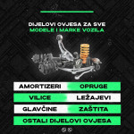 TOYOTA DIJELOVI OVJESA (amortizeri, opruge, vilice, ležajevi...)
