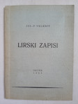 Josip Velebit: Lirski zapisi (Osijek; 1953.)