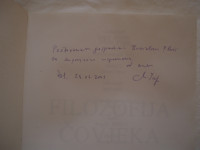 Mile Prpa: FILOZOFIJA ČOVJEKA sa posvetom autora