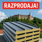 KROVNI PANELI 10 MM // ANTRACIT 7016 + ALU FOLIJOM-1.KL.