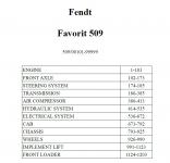 Fendt Favorit  509 - Katalog delova
