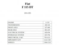 Fiat F 115 DT - Katalog dijelova