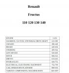 Renault Fructus 110 120 130 140 Katalog dijelova