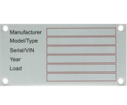 Aluminijska pločica za podatke o stroju