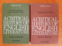 A critical history of english literature 1-2 - David Daiches
