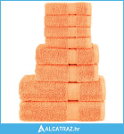 8-dijelni vrhunski set ručnika SOLUND narančasti 600 gsm - NOVO