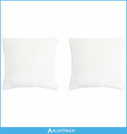Jastuk 2 pcs 80 x 80 cm Bambusovo vlakno Bijela - NOVO