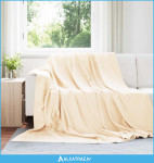 Pokrivači za bacanje 6 pcs Krema 240 x 220 cm Runo - NOVO
