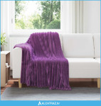 Pokrivači za bacanje 6 pcs Ljubičasta 150 x 130 cm Runo - NOVO