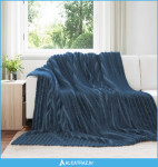 Pokrivači za bacanje 6 pcs Mornarsko plava 240 x 220 cm Runo - NOVO