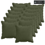 Presvlaka za jastuk 12 kom. HOUTEN Zelena 50 x 50 cm Kord - Zelena 50