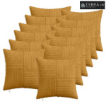 Presvlaka za jastuk 12 kom. ALMELO Žuta 45 x 45 cm Kord - Žuta 45 x 45
