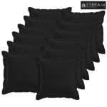 Presvlaka za jastuk 12 kom. HOUTEN Crna 50 x 50 cm Umjetni lan - Crna