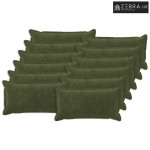 Presvlaka za jastuk 12 kom. HOUTEN Zelena 40 x 80 cm - Dizajn s paspul