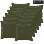 Presvlaka za jastuk 12 kom. HOUTEN Zelena 50 x 50 cm - Dizajn s paspul