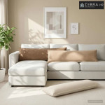 Presvlaka za jastuk 2 kom. HOUTEN Sivosmeđa 40 x 145 cm - Dizajn s pas