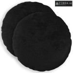 Presvlaka za jastuk 2 kom. HEERLEN Crna Promjer 30 cm Flanel - Osnovni