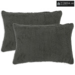 Presvlaka za jastuk 2 kom. HEERLEN Tamnosiva 40 x 60 cm Bouclé - Tamno