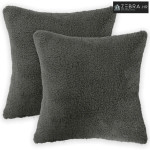 Presvlaka za jastuk 2 kom. HEERLEN Tamnosiva 45 x 45 cm Bouclé - Tamno