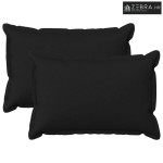 Presvlaka za jastuk 2 kom. HOUTEN Crna 40 x 60 cm Umjetni lan - Crna 4