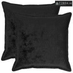 Presvlaka za jastuk 2 kom. HOUTEN Crna 70 x 70 cm Flanel - Dizajn s pa