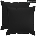Presvlaka za jastuk 2 kom. HOUTEN Crna 70 x 70 cm Umjetni lan - Crna 7