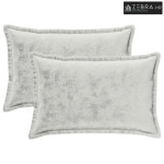 Presvlaka za jastuk 2 kom. HOUTEN Svjetlosiva 50 x 80 cm Flanel - Diza