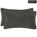 Presvlaka za jastuk 2 kom. HOUTEN Tamnosiva 40 x 70 cm Bouclé - Tamnos