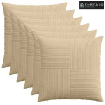 Presvlaka za jastuk 6 kom. ALMELO Siva zelena 80 x 80 cm Kord - Siva z