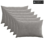 Presvlaka za jastuk 6 kom. ALMELO Svjetlosiva 40 x 60 cm Kord - Svjetl