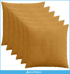 Presvlaka za jastuk 6 pcs ALMELO Žuta 80 x 80 cm Kord - NOVO