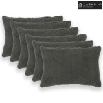 Presvlaka za jastuk 6 kom. HEERLEN Tamnosiva 30 x 50 cm Bouclé - Tamno