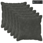 Presvlaka za jastuk 6 kom. HOUTEN Antracit 35 x 35 cm - Dizajn s paspu