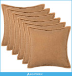 Presvlaka za jastuk 6 pcs HOUTEN Bež 80 x 80 cm Bouclé - NOVO