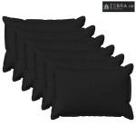 Presvlaka za jastuk 6 kom. HOUTEN Crna 40 x 60 cm Umjetni lan - Crna 4
