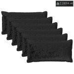 Presvlaka za jastuk 6 kom. HOUTEN Crna 40 x 70 cm Flanel - Dizajn s pa