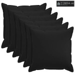 Presvlaka za jastuk 6 kom. HOUTEN Crna 80 x 80 cm Umjetni lan - Crna 8