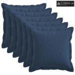 Presvlaka za jastuk 6 kom. HOUTEN Plava 30 x 30 cm Umjetni lan - Plava