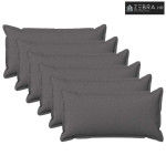 Presvlaka za jastuk 6 kom. HOUTEN Svjetlosiva 40 x 70 cm - Svjetlosiva