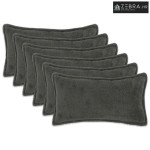 Presvlaka za jastuk 6 kom. HOUTEN Tamnosiva 40 x 80 cm Bouclé - Tamnos