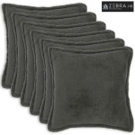 Presvlaka za jastuk 6 kom. HOUTEN Tamnosiva 65 x 65 cm Bouclé - Tamnos