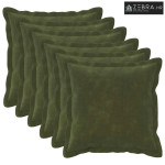 Presvlaka za jastuk 6 kom. HOUTEN Zelena 30 x 30 cm - Dizajn s paspulo