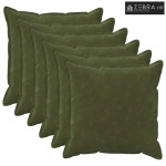 Presvlaka za jastuk 6 kom. HOUTEN Zelena 60 x 60 cm - Dizajn s paspulo